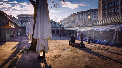 Viktualienmarkt am Morgen